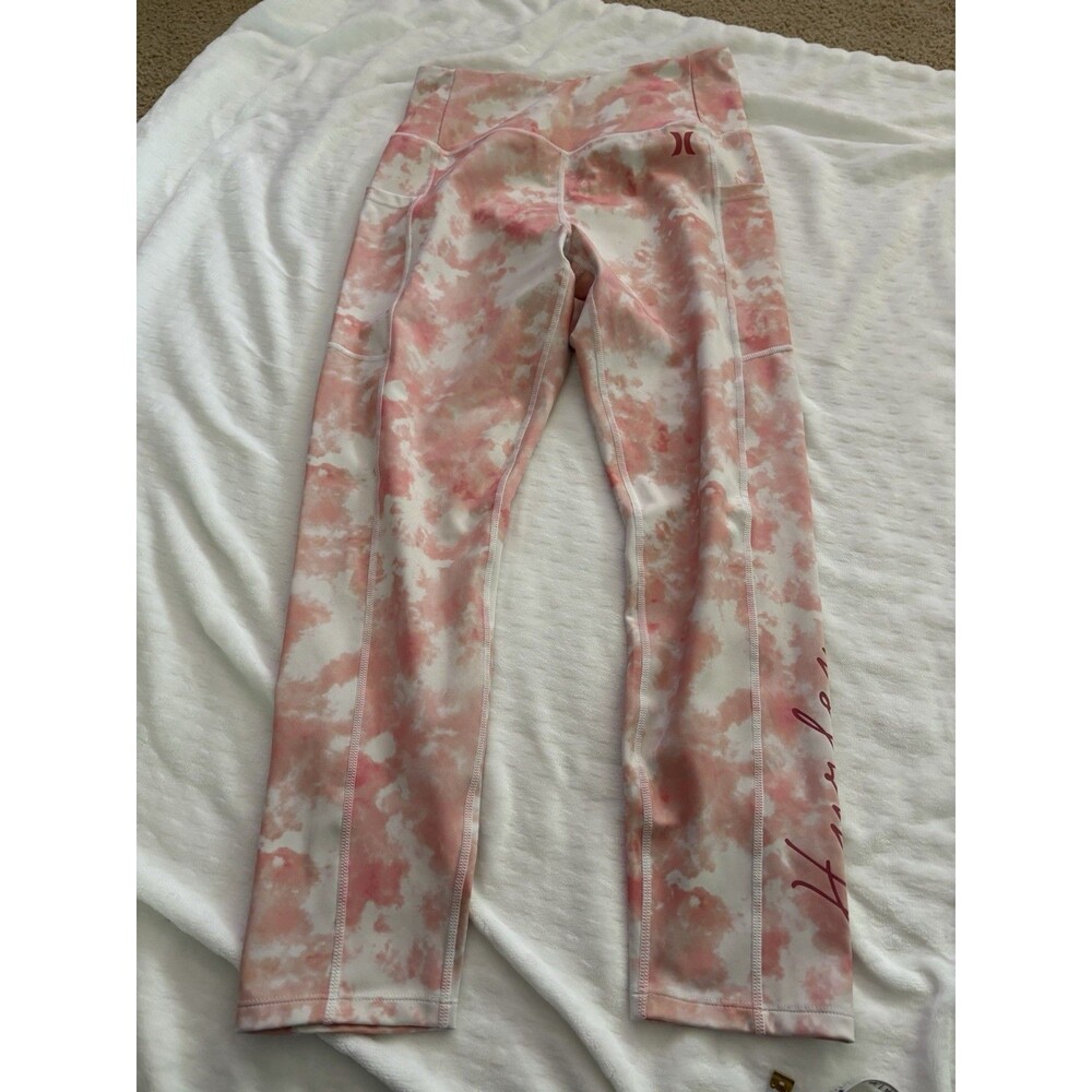 Hurley High-Rise Performance Leggings with Side Pockets Size L NWOT